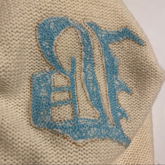 Byblos Blu Seafoam Beige Off White Crew Sweater - Picture 10 of 16